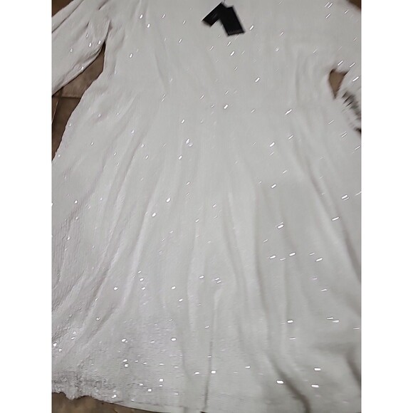 ELOQUII white Sequins Long sleeve dress Party - Picture 2 of 12